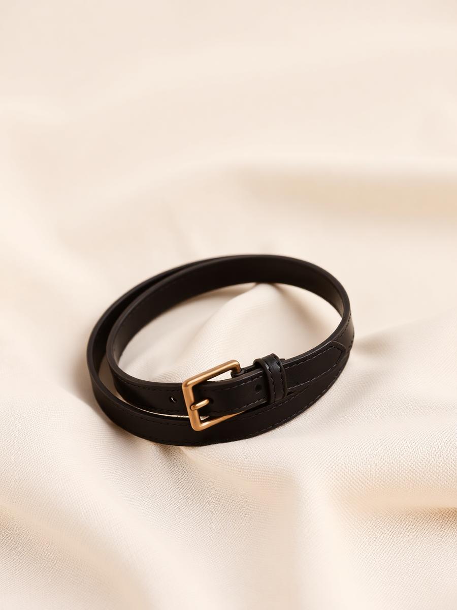Cintura in pelle nera